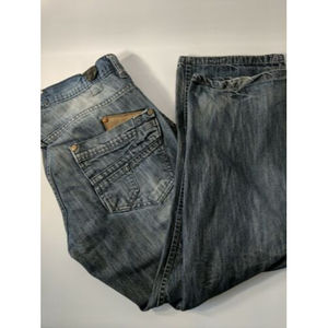Distressed Jeans men 34 x 30 Jordan Craig legacy edition leather pockets